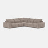 Coin double en velours texturé Broadgate - Taupe tendre 