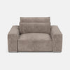 Causeuse Broadgate en velours texturé - Taupe tendre