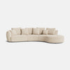 Canapé d'angle droit Carmen - Beige orge