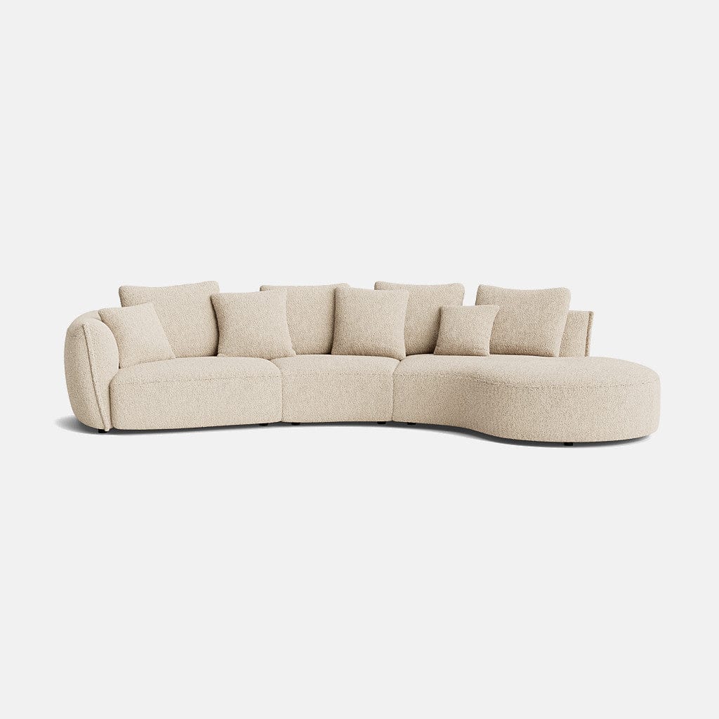 Canapé d'angle droit Carmen - Beige orge