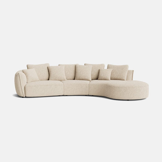 Canapé d'angle droit Carmen - Beige orge