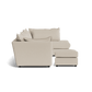 Dorchester Soft Woven Texture Right Corner & Footstool Set - Meringue