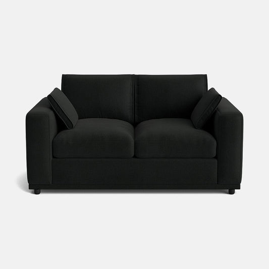 Canapé 2 places Edgware Luxe Chenille - Anthracite foncé 