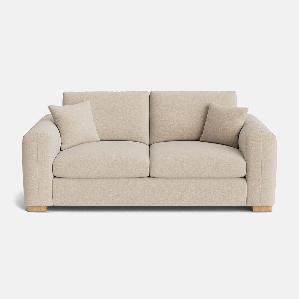 Canapé 3 places Henley Highback Luxe en chenille - Crème naturelle
