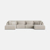 Repose-pieds en U Kate Soft Chenille XL - Crème Dream 