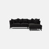 Coin droit en chenille Langham Luxe - Noir 