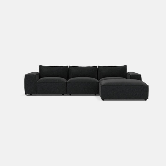 Repose-pieds d'angle gauche/droit Marylebone Luxe Chenille - Midnight Sky 