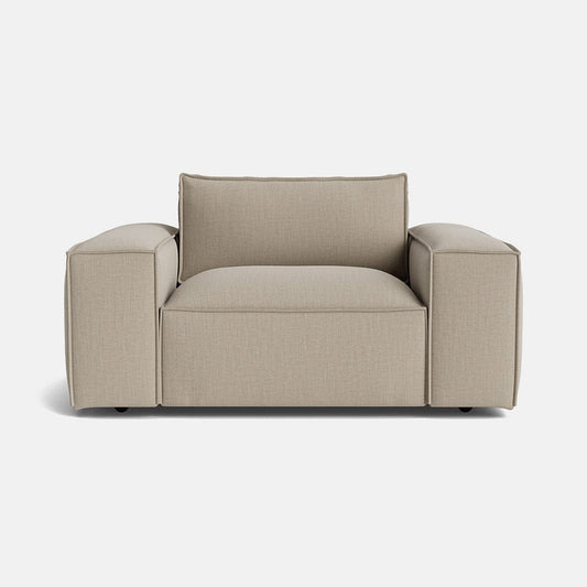 Marylebone Luxe Chenille Love Seat - Soft Truffle