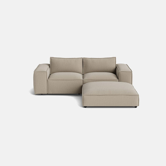 Repose-pieds d'angle gauche/droite Marylebone Luxe Chenille Medium - Truffe douce