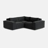 Petit canapé d'angle double Marylebone Luxe Chenille - Midnight Sky