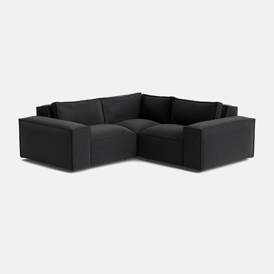 Petit canapé d'angle double Marylebone Luxe Chenille - Midnight Sky
