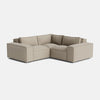 Petit canapé d'angle double Marylebone Luxe Chenille - Truffe douce