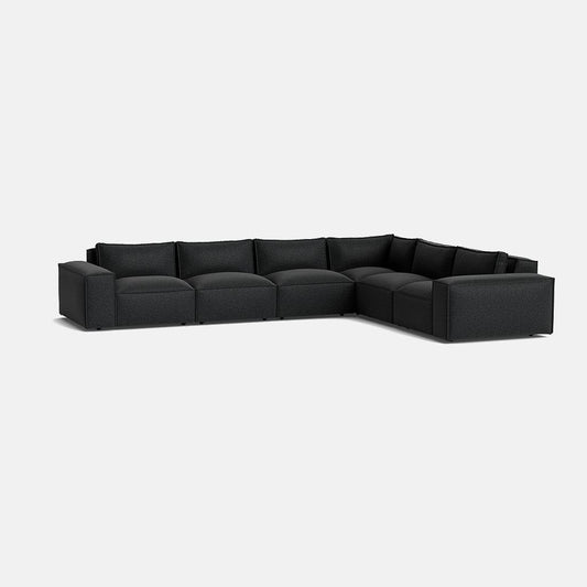 Canapé d'angle gauche/droite Marylebone Luxe Chenille XL, bout fermé - Midnight Sky