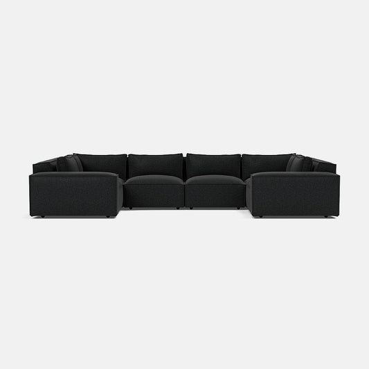 Canapé en U Marylebone Luxe Chenille XL à bout fermé - Midnight Sky 