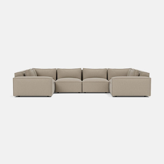 Marylebone Luxe Chenille XL en forme de U, bout fermé - Truffe douce 