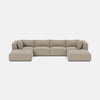 Repose-pieds de canapé en U Marylebone Luxe Chenille XL - Truffe douce 