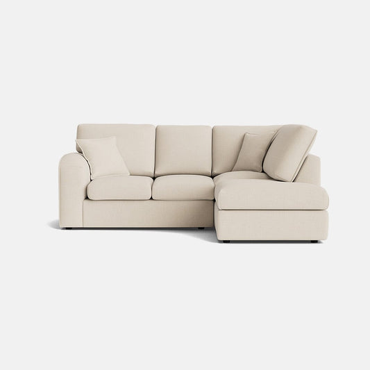 Canapé d'angle droit Oxford Luxe en chenille - Beige clair