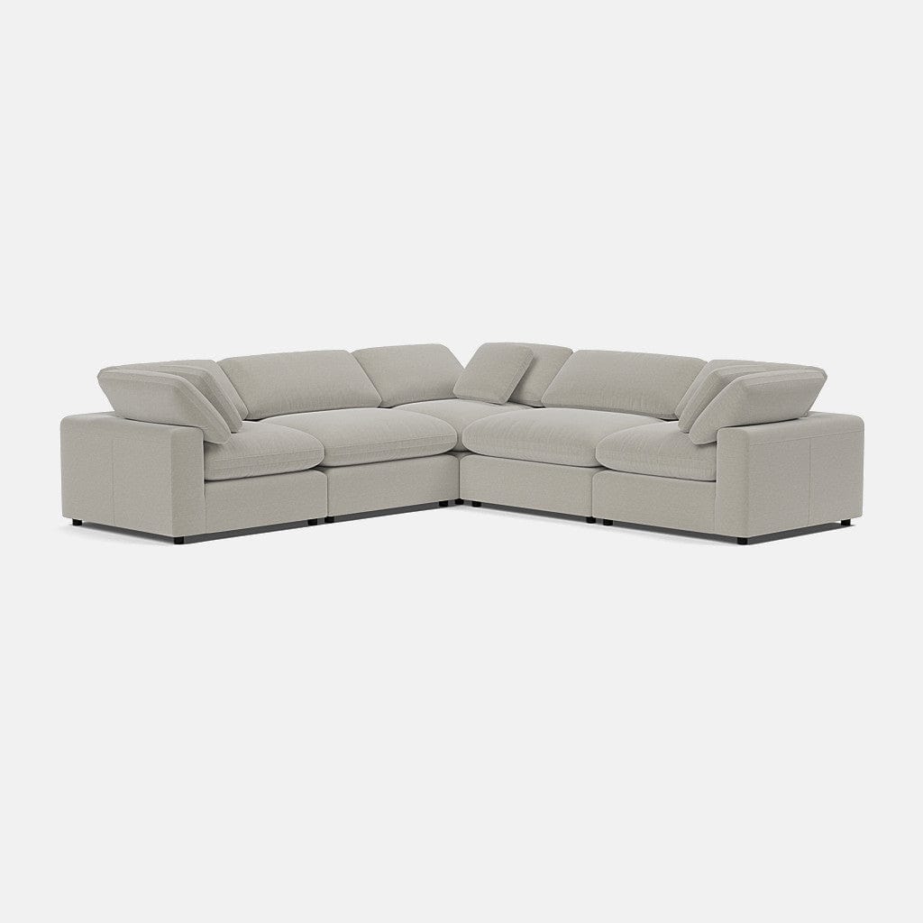 Canapé d'angle double Savoy Luxe en chenille - Pebble Beach 