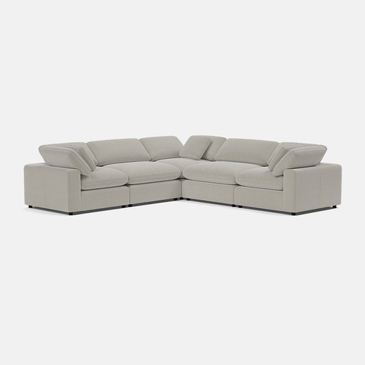 Canapé d'angle double Savoy Luxe en chenille - Pebble Beach 