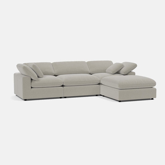 Repose-pieds d'angle gauche/droit Savoy Luxe Chenille - Pebble Beach 