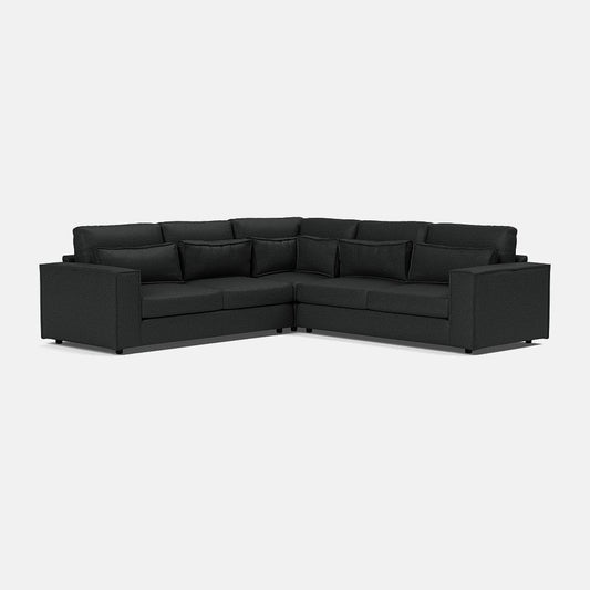 Canapé d'angle double Soho Luxe en chenille - Thunder Sky