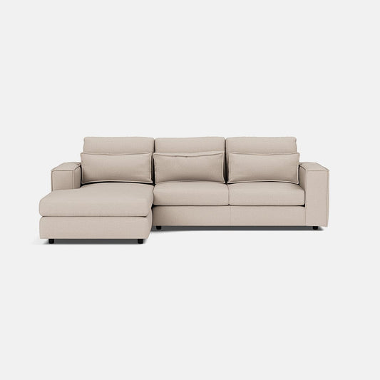 Coin gauche Soho Luxe Chenille - Thé blanc 