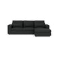 Soho Luxe Chenille Right Corner & Footstool Set - Thunder Sky