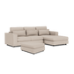 Ensemble de repose-pieds et d'angle droit Soho Luxe Chenille - Thé blanc 
