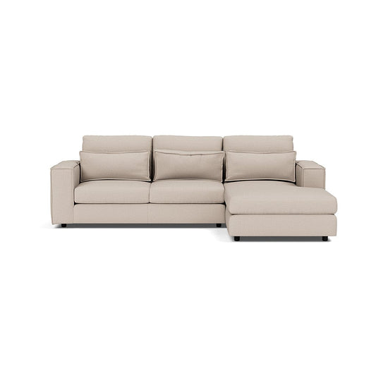 Ensemble de repose-pieds et d'angle droit Soho Luxe Chenille - Thé blanc 