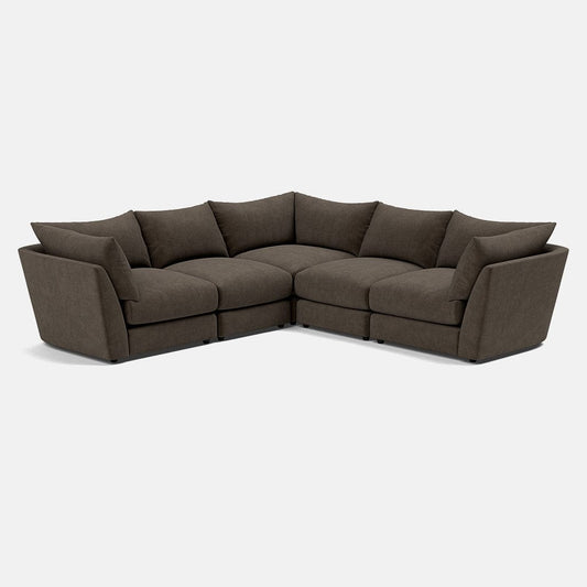 Canapé d'angle double Dreamer Luxe en chenille - Moody Mocha