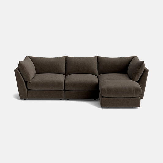 Repose-pieds d'angle gauche/droit en chenille de luxe The Dreamer - Moody Mocha