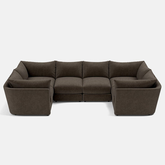 Canapé en U fermé Dreamer Luxe Chenille XL - Moody Mocha