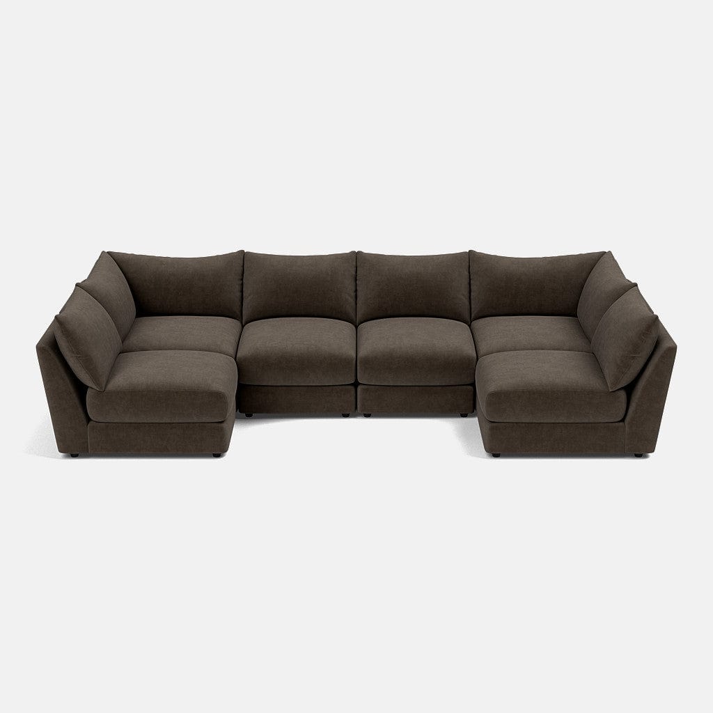 Canapé en U ouvert Dreamer Luxe Chenille XL - Moody Mocha