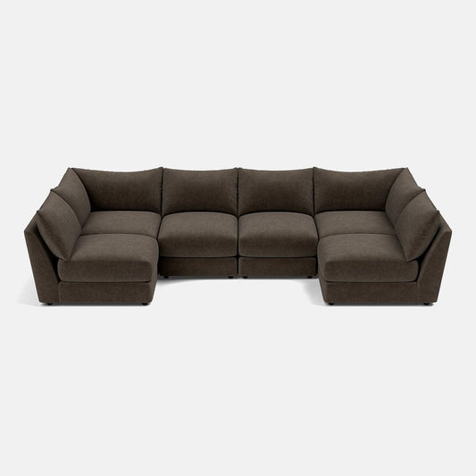 Canapé en U ouvert Dreamer Luxe Chenille XL - Moody Mocha