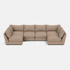 Canapé en U XL aspect lin doux The Dreamer - Vanilla Latte