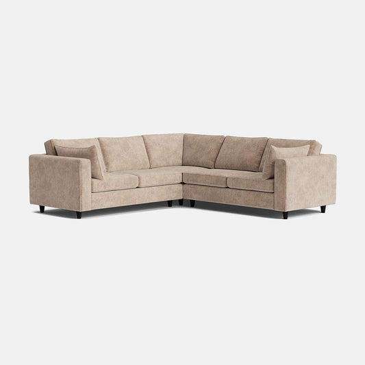 Canapé d'angle double Winchester Luxe en chenille - Dune de sable 